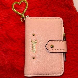 Juicy Couture Pink Wallet with Heart Keychain